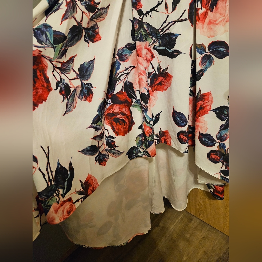 Black Collection High Low Floral Dress - Picture 4 of 6